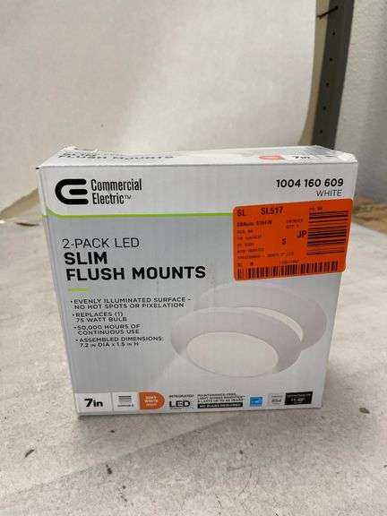 2-Pack LED Slim Flush Mounts , Visually Good Condition