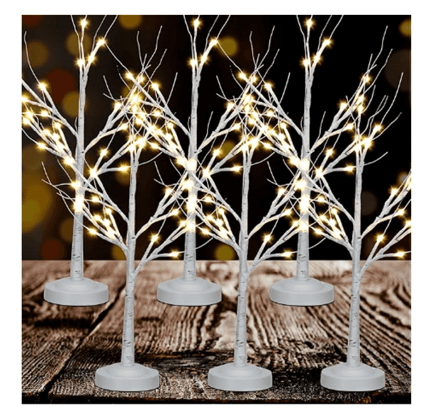 Treela LED Centerpiece White Trees Set , Like New/Open Box