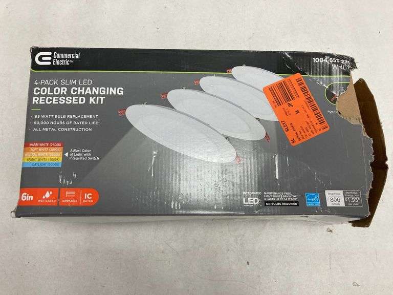 Commercial Electric Color Changing Recessed Lights Kit , Untested/Uninspected