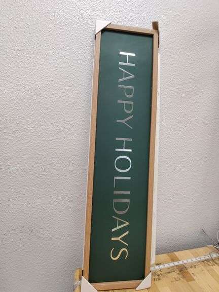 Threshold Happy Holidays Sign Set, 10in x 40in , Visually Good Condition
