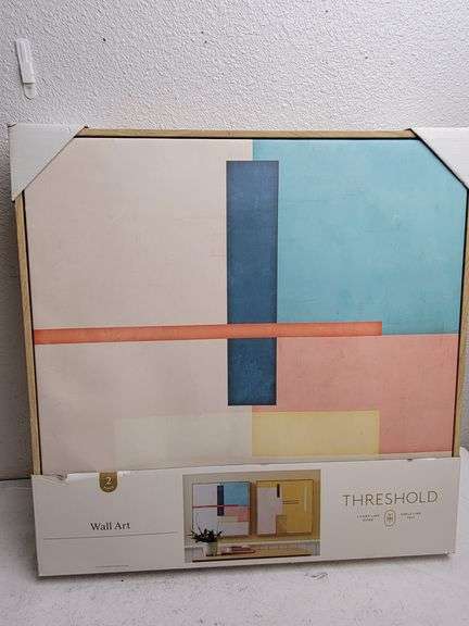 Threshold Framed Printed Canvas Wall Art 24" x 24" , Open Box