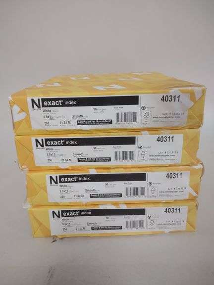 Exact Index Cardstock, 8-1/2 x 11 Inches, 90 lb, White , Visually Good Condition