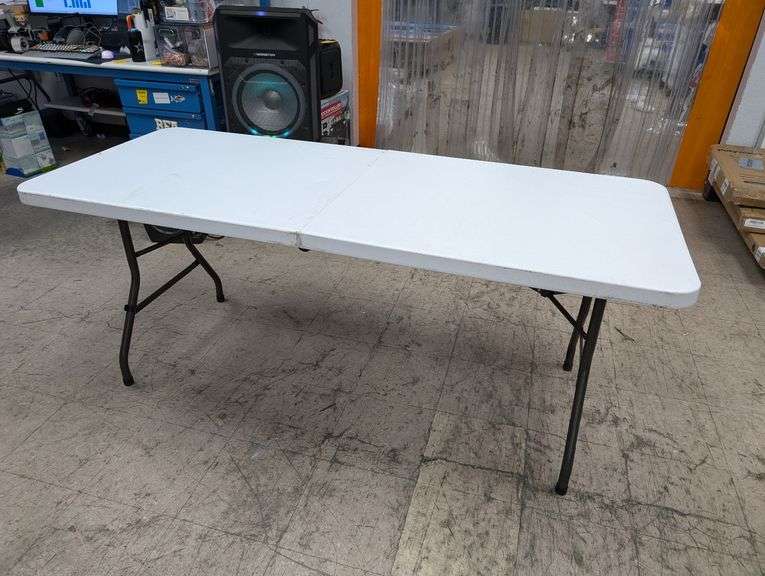Maxchief 6’ Portable Fold-in-Half Table , Open Box