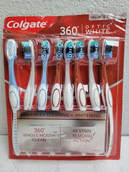 Colgate 360 Optic White Toothbrush Pack , Open Box