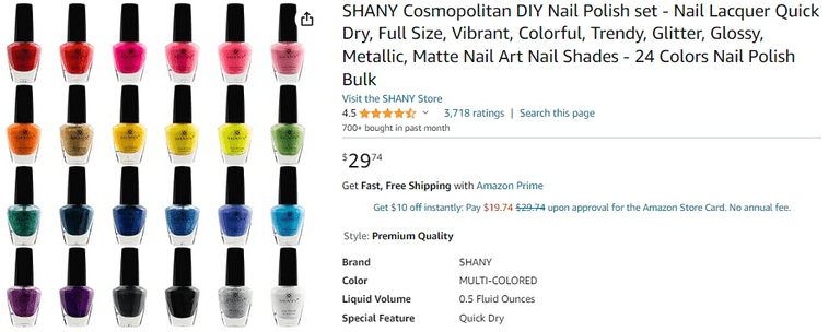 SHANY Cosmopolitan DIY Nail Polish set , Visually Good Condition