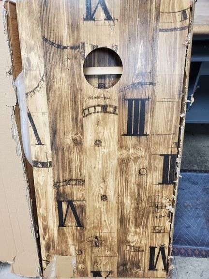 Solid Wood Cornhole Set , Open Box