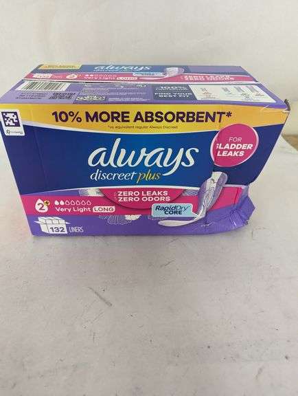 Always Pads Discreet Plus , New/Sealed