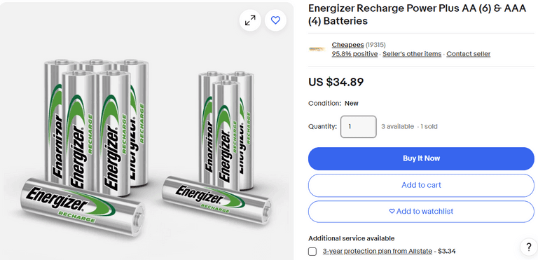 Energizer Recharge Power Plus , Like New