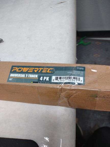 Powertec 48in Double-cut Profile Universal T-Track Anodized Blue , Open Box