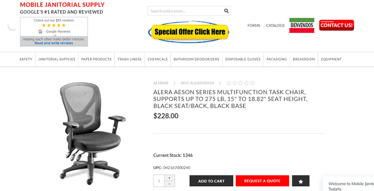Alera Aeson Series Multifunction Task Chair , Like New/Open Box