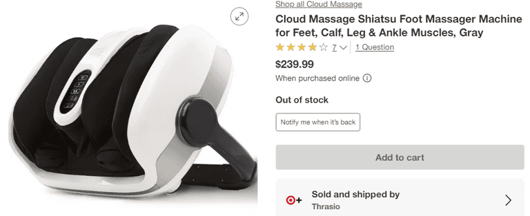Cloud Massage Shiatsu Foot Massager , Like New