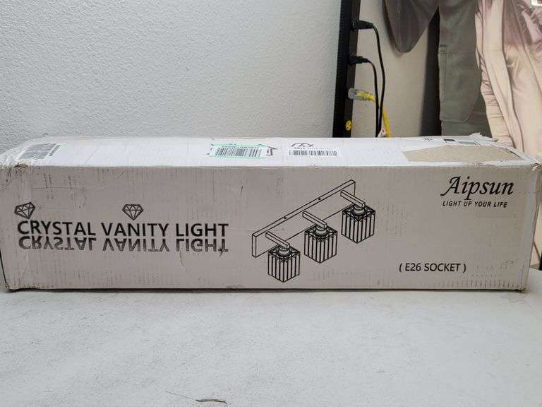 Aipsun Crystal Vanity Light Fixture , Open Box