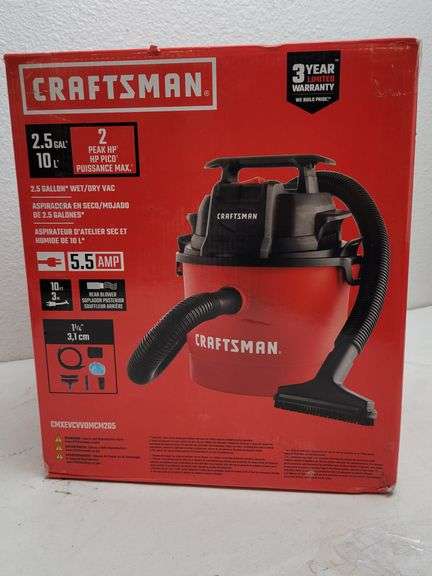 Craftsman 2.5 Gallon Wet/Dry Vac , Visually Used