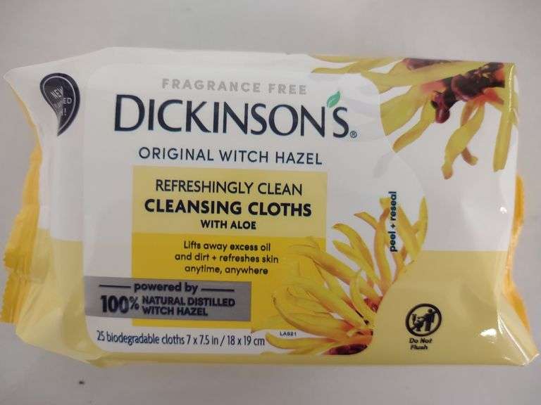 Dickinson's Witch Hazel Cleansing Cloths Set , New/Sealed