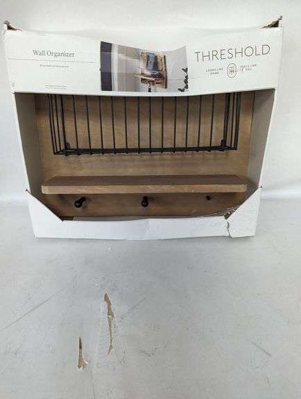 17"x14" Wall Organizer Brown/Black - Threshold , Contains Defect