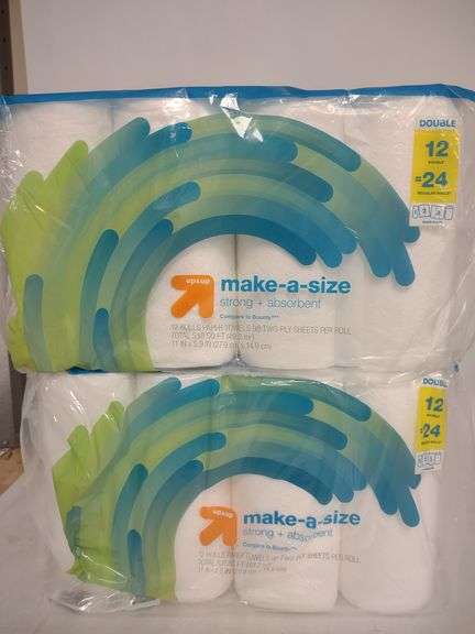 Up&Up Make-A-Size Paper Towels Set , New/Sealed