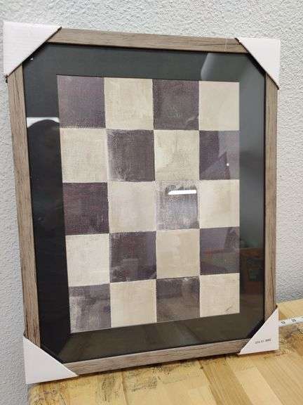 Checkerboard Frame, 16"x20" , Visually Good Condition