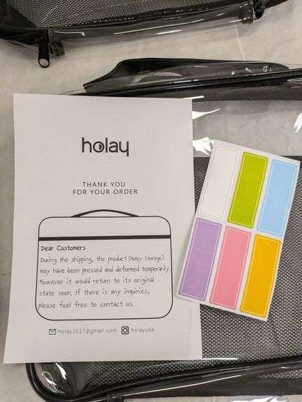 Holay 4 Packs PVC Zipper Cases , Visually Good Condition