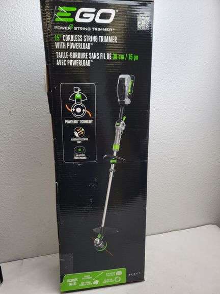 EGO 15" Cordless Power String Trimmer , Untested/Uninspected