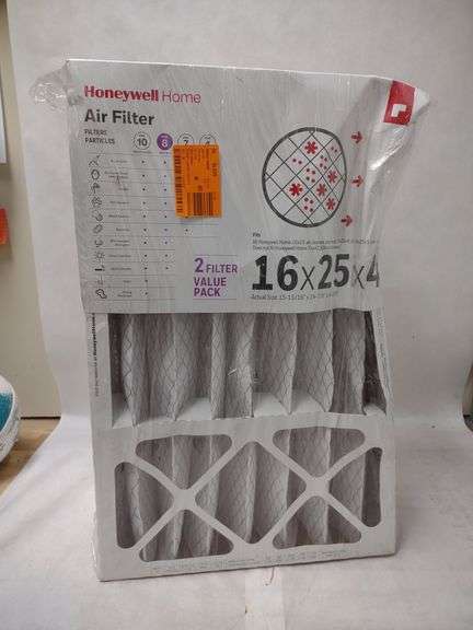 16x25x4 Pleated Furnace Air Filter Two Pack , Like New