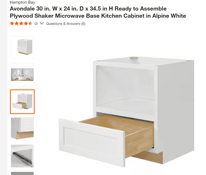 Hampton Bay Avondale 30 in. W x 24 in. D x 34.5 in H Ready to Assemble ...
