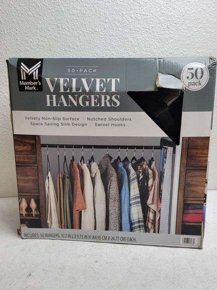 Member's Mark Velvet Hangers , Open Box