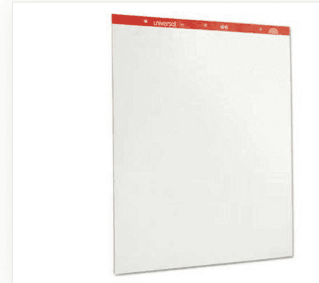 Universal Recycled Easel Pads, Unruled, 27 x 34, White, 50-Sheet 2/Carton , Like New/Open Box