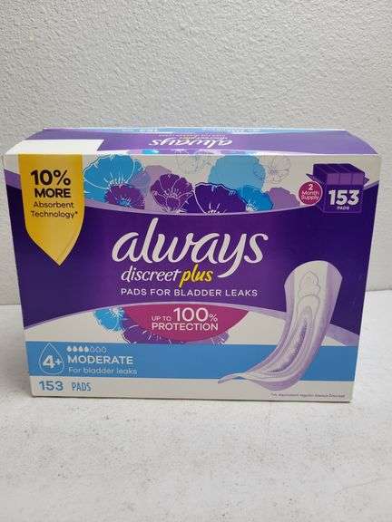 Always Discreet Plus Pads for Bladder Leaks , Open Box