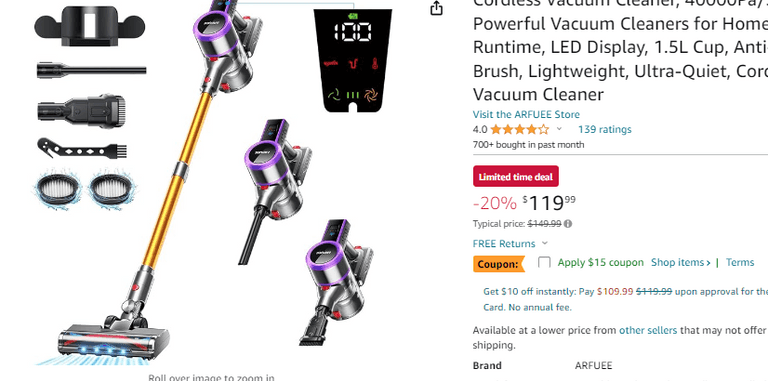 Cordless Vacuum Cleaner , Like New