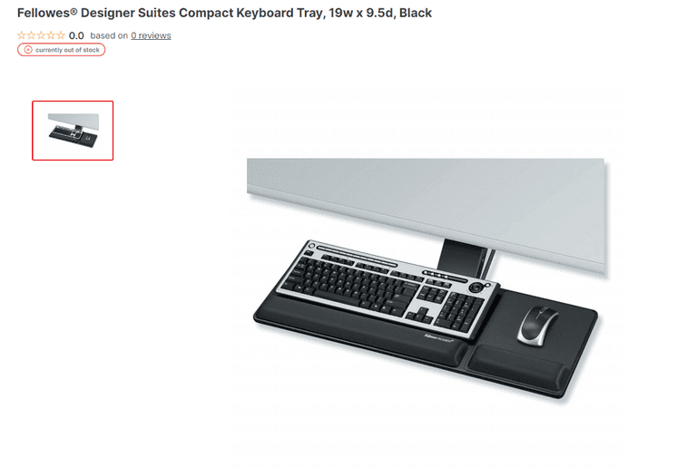 Fellowes Designer Suites Compact Keyboard Tray , Like New/Open Box