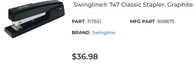 Swingline® 747 Classic Stapler , Visually Good Condition