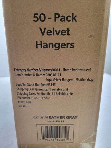 Member's Mark Velvet Hangers , Open Box