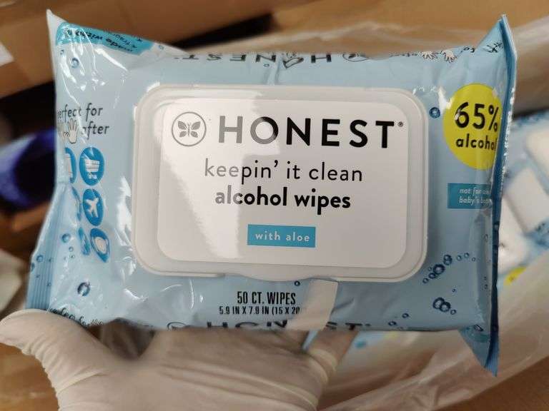 Honest Alcohol Wipes , New/Sealed
