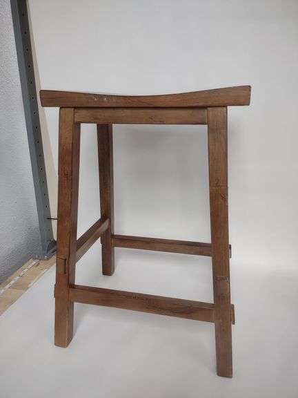 Threshold Halifax Farmhouse Wood Counter Height Barstool , Visually Good Condition