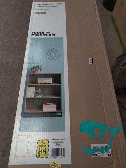 Room Essentials Mixed Material 5-Shelf Bookcase , Like New/Open Box - Rio Grande Trade