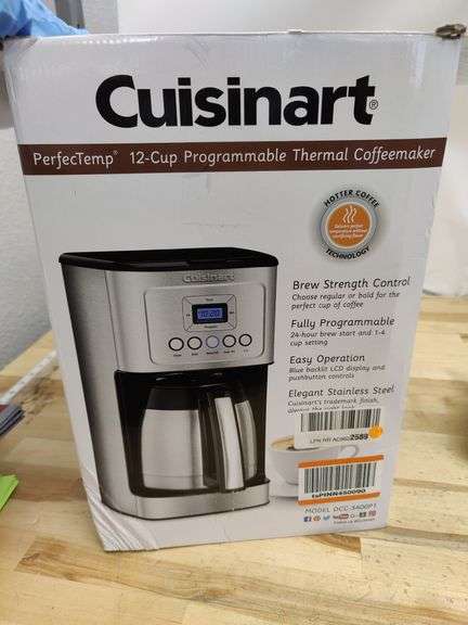 Cuisinart 12-cup Programmable Thermal Coffeemaker , Contains Defect