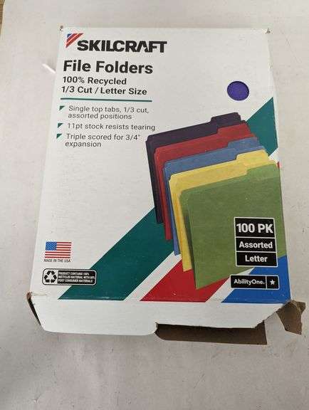 Skill Craft File Folders 100 Pack , Like New/Open Box