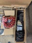 Pallet of Sunshade Kits, Valentines Wreath, Flannel Shirts, Outdoor Hats & Miscellaneous Items Bundle , Like New