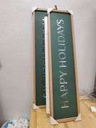Threshold Happy Holidays Sign Set, 10in x 40in , Visually Good Condition