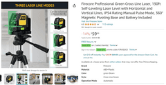 Firecore 3 x 360 Self Leveling Line Laser Tool , Open Box
