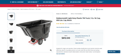 Rubbermaid Commercial Utility Cart , Like New/Open Box