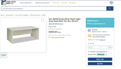 Hon 38000 Series Silver Mesh/Light Gray Desk Shell , Like New/Open Box