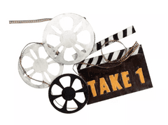 Metal Film Reels Wall Decor , Visually Good Condition