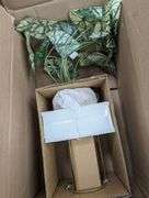 Artificial Marble Leaf in Gold Planter - Threshold , Like New/Open Box