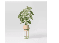 Artificial Marble Leaf in Gold Planter - Threshold , Like New/Open Box