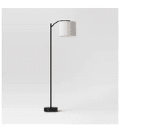 Downbridge Floor Lamp with Shade Black/Tan - Threshold , Like New/Open Box