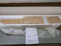 Walker Edison Modern Rattan Flip-Down-Door Wall-Mounted Floating Stand , Like New/Open Box