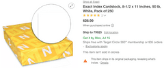 Exact Index Cardstock, 8-1/2 x 11 Inches, 90 lb, White , Visually Good Condition