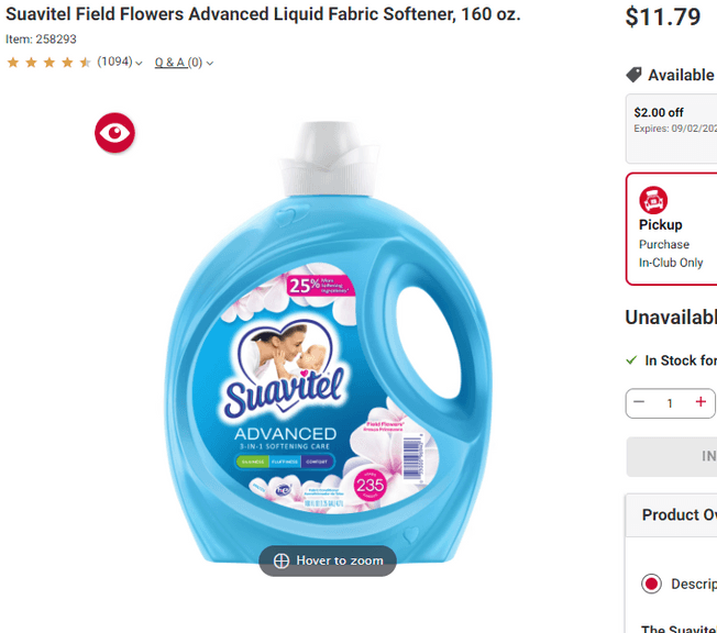 Suavitel Field Flowers Advanced Liquid Fabric Softener , Like New