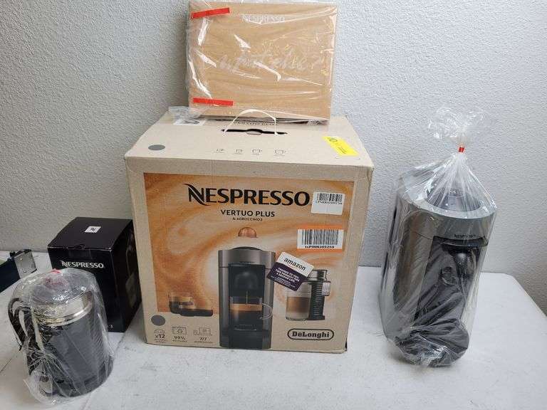 Refurbished Nespresso VertuoPlus Coffee/Espresso Machine and Frother , Like New